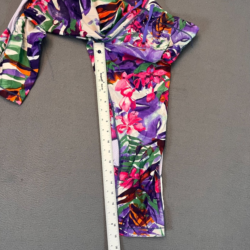 Roxy Floral Capri Leggings Womens 25W 19L Pants Multicolored Sportswear Work Out - Picture 7 of 9